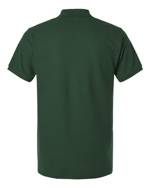 Men's Pique Polo - Forest Green Back