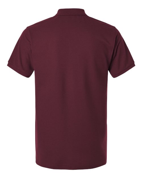 Men's Pique Polo - Maroon Back