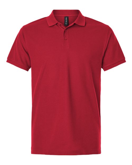 Men's Pique Polo - Red Front