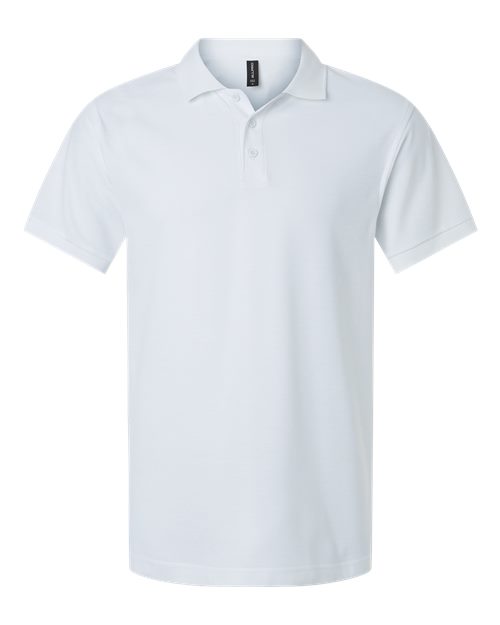 Men's Pique Polo - White Front