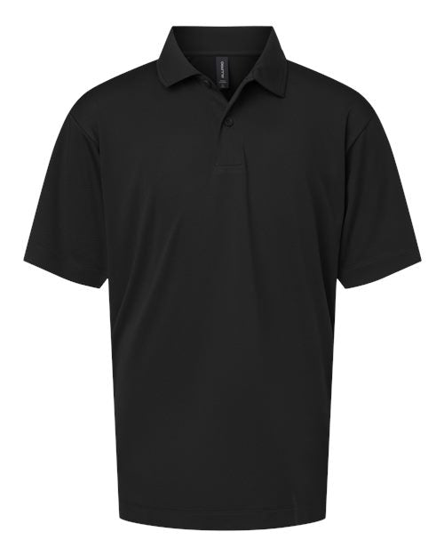 AllPro Youth Pro-Lock Performance Polo - Black Front