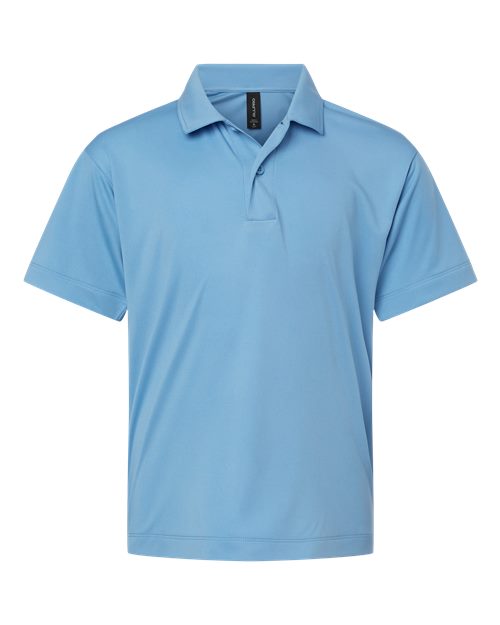 AllPro Youth Pro-Lock Performance Polo - Carolina Blue Front