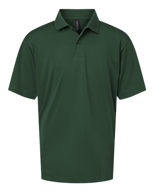 AllPro Youth Pro-Lock Performance Polo - Forest Green Front