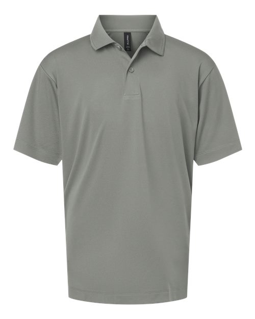 AllPro Youth Pro-Lock Performance Polo - Greystone Front