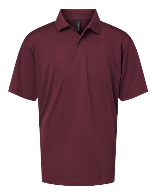 AllPro Youth Pro-Lock Performance Polo - Maroon Front