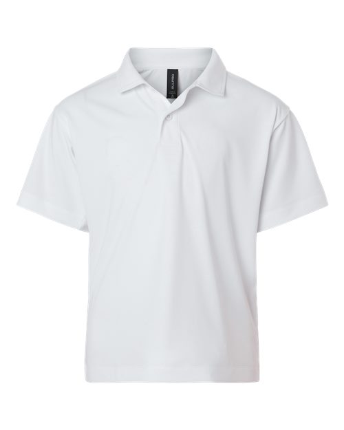 AllPro Youth Pro-Lock Performance Polo - White Front