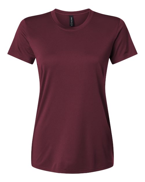 AllPro Women's Pro-Lock Performance T-Shirt - Maroon Front