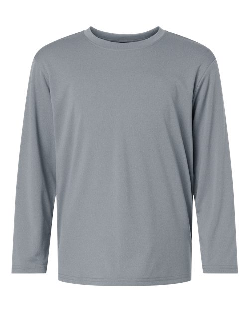 AllPro Youth Pro-Lock Performance Long Sleeve T-Shirt - Heather Steel Front