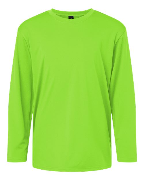 AllPro Youth Pro-Lock Performance Long Sleeve T-Shirt - Lime Front