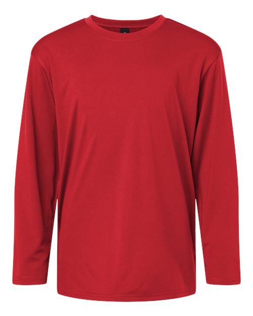 AllPro Youth Pro-Lock Performance Long Sleeve T-Shirt - Red Front