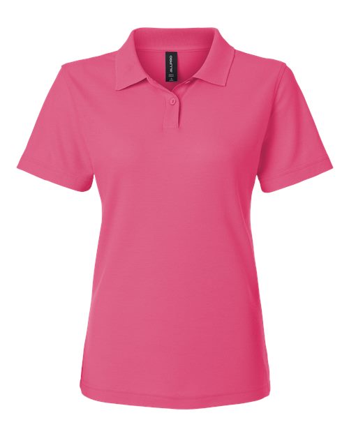 AllPro Women's Pique Polo - Bright Pink Front