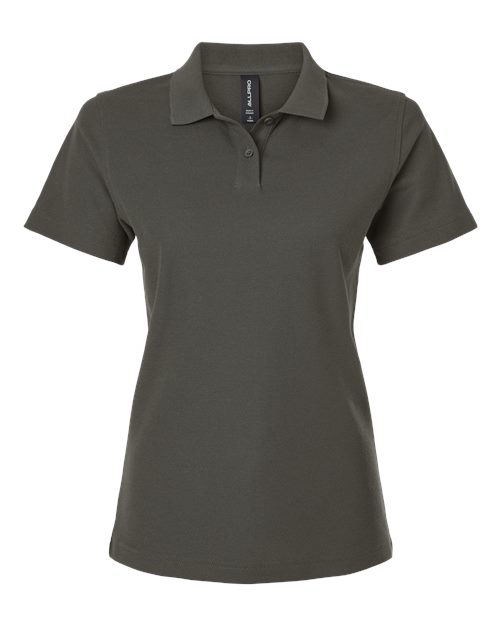 AllPro Women's Pique Polo - Charcoal Front