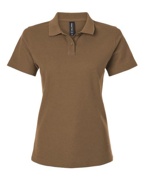 AllPro Women's Pique Polo - Cigar Front