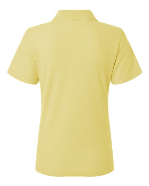 Women's Pique Polo - Light Yellow Back