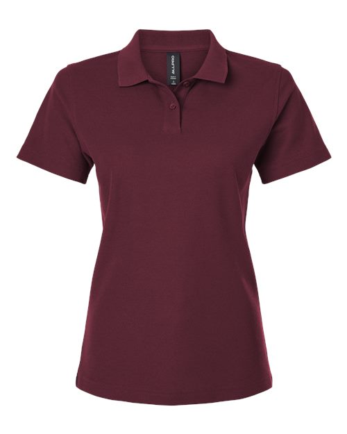AllPro Women's Pique Polo - Maroon Front