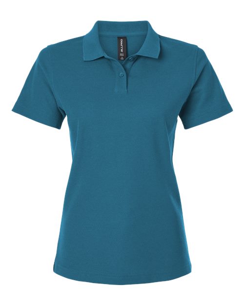 AllPro Women's Pique Polo - Pacific Blue Front