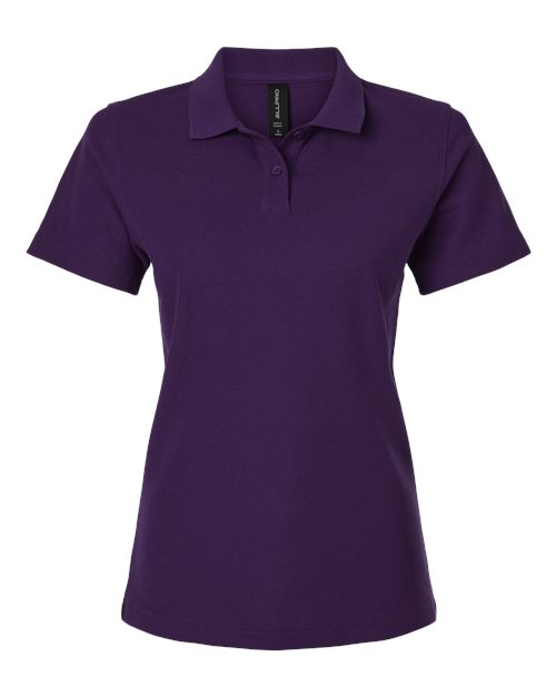AllPro Women's Pique Polo - Purple Front
