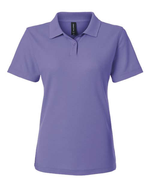 Women's Pique Polo - Violet Front