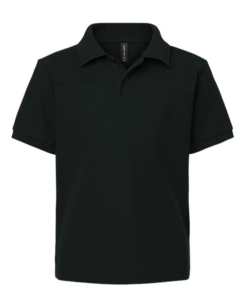 AllPro Youth Pique Polo - Black Front