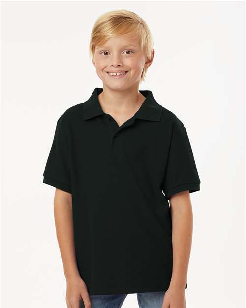 AllPro Youth Pique Polo - Model Front