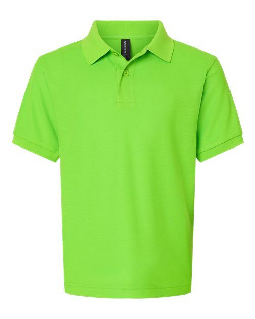 AllPro Youth Pique Polo - Lime Front