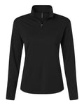 AllPro Women's Pro-Lock Performance Quarter-Zip Pullover - Black Front