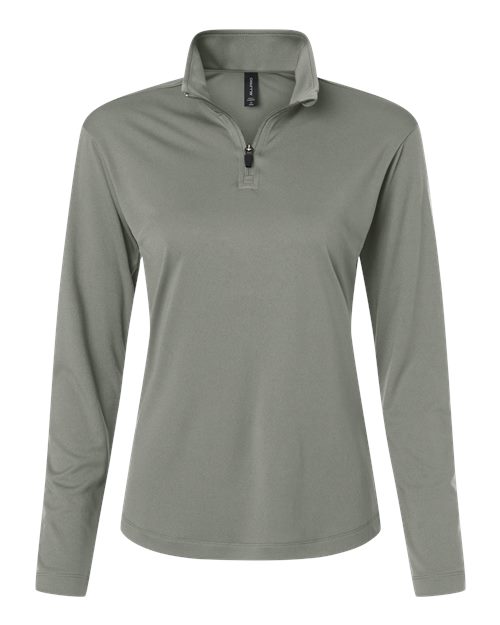 AllPro Women's Pro-Lock Performance Quarter-Zip Pullover - Greystone Front