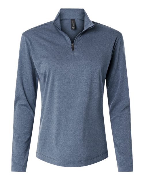 AllPro Women's Pro-Lock Performance Quarter-Zip Pullover - Heather Navy Front