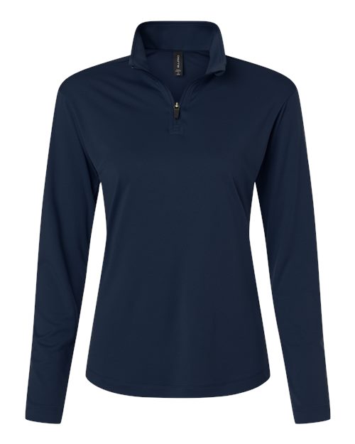 AllPro Women's Pro-Lock Performance Quarter-Zip Pullover - Navy Front