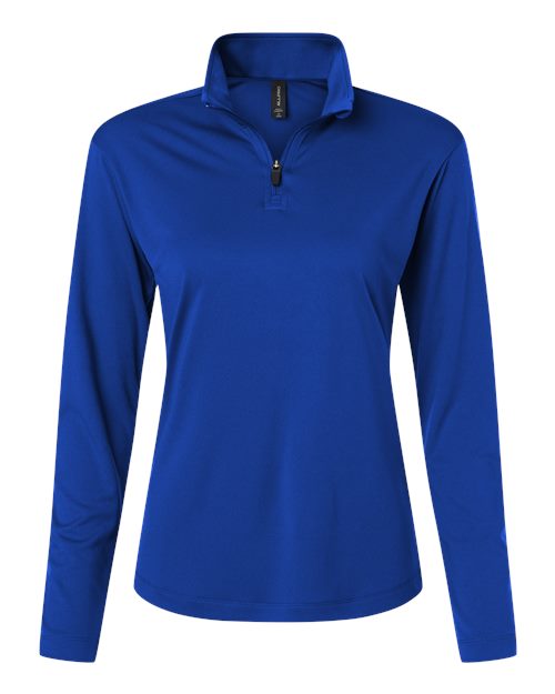 AllPro Women's Pro-Lock Performance Quarter-Zip Pullover - Royal Front