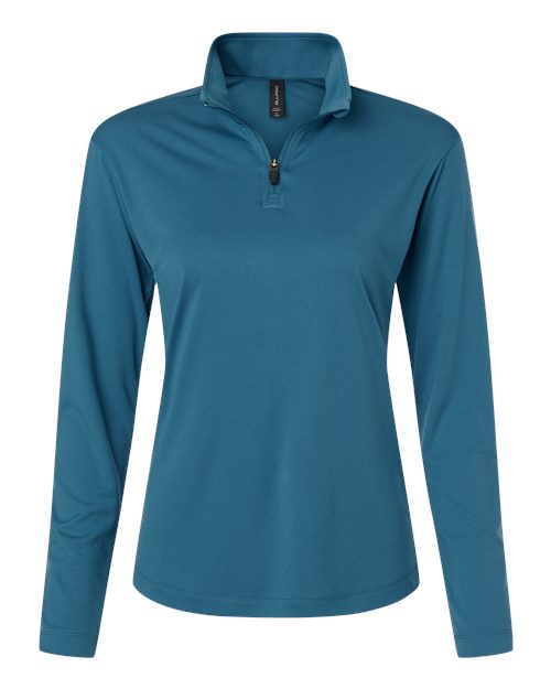 AllPro Women's Pro-Lock Performance Quarter-Zip Pullover - Pacific Blue Front