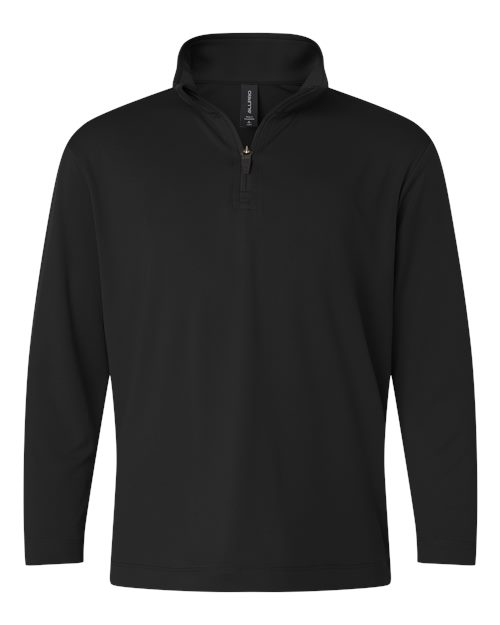 AllPro Youth Pro-Lock Performance Quarter-Zip Pullover - Black Front