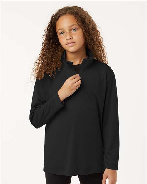 AllPro Youth Pro-Lock Performance Quarter-Zip Pullover - Model Front