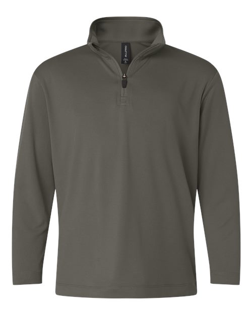 AllPro Youth Pro-Lock Performance Quarter-Zip Pullover - Charcoal Front