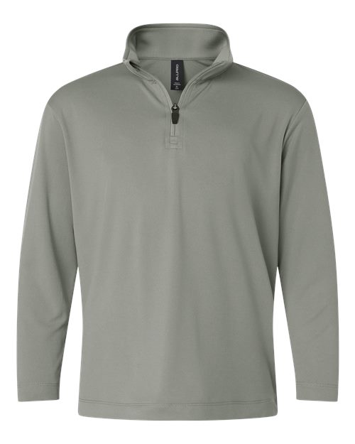 AllPro Youth Pro-Lock Performance Quarter-Zip Pullover - Greystone Front