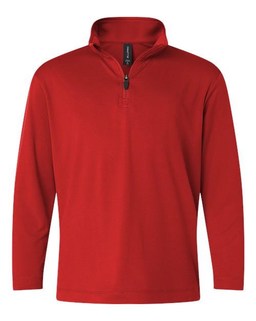 AllPro Youth Pro-Lock Performance Quarter-Zip Pullover - Red Front