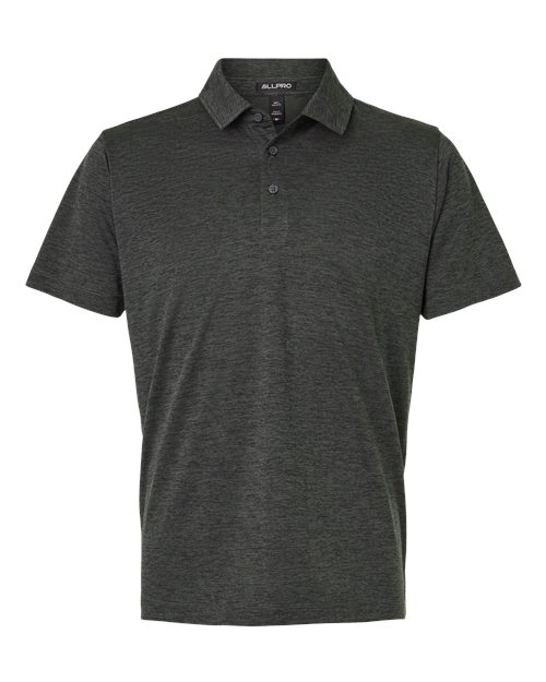 Men's Pro-Lock Performance Mélange Polo - Black Melange Front