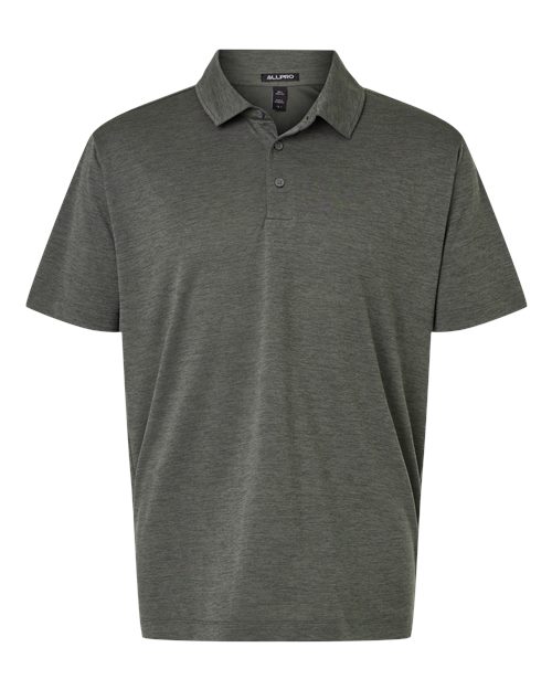 Men's Pro-Lock Performance Mélange Polo - Charcoal Melange Front