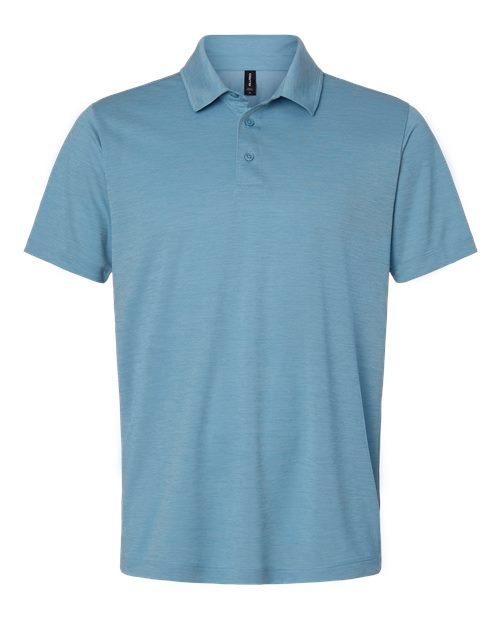 AllPro Men's Pro-Lock Performance Mélange Polo - Cloud Blue Melange Front