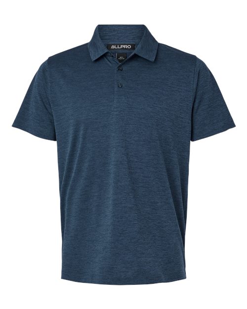 Men's Pro-Lock Performance Mélange Polo - Navy Melange Front
