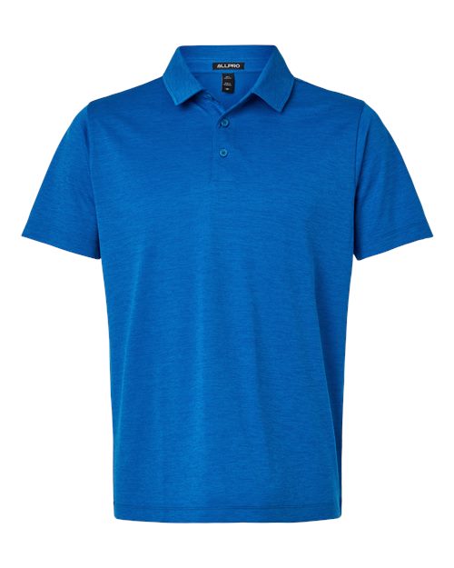 AllPro Men's Pro-Lock Performance Mélange Polo - Royal Melange Front