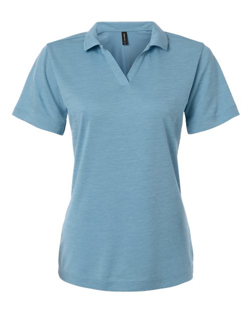 AllPro Women's Pro-Lock Performance Mélange Polo - Cloud Blue Melange Front
