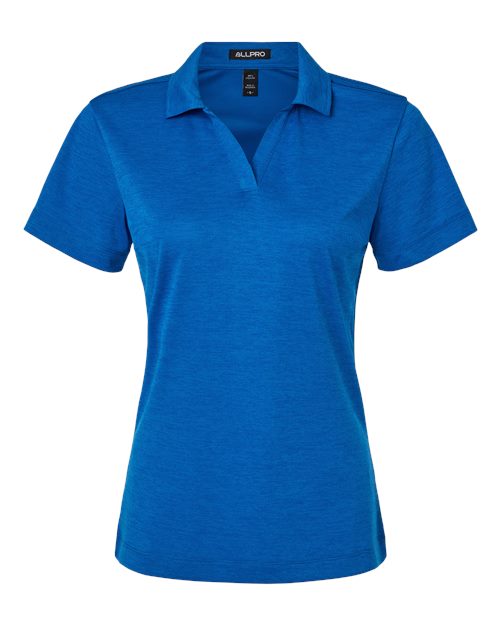 AllPro Women's Pro-Lock Performance Mélange Polo - Royal Melange Front