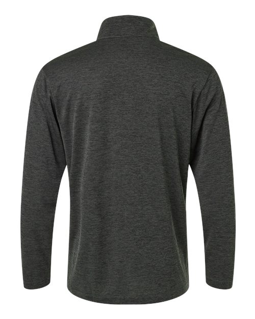 Men's Pro-Lock Performance Mélange Quarter-Zip Pullover - Black Melange Back