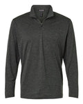 Men's Pro-Lock Performance Mélange Quarter-Zip Pullover - Black Melange Front