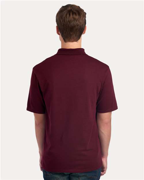 Men's Dri-Power® Polo with Pocket - Maroon Back