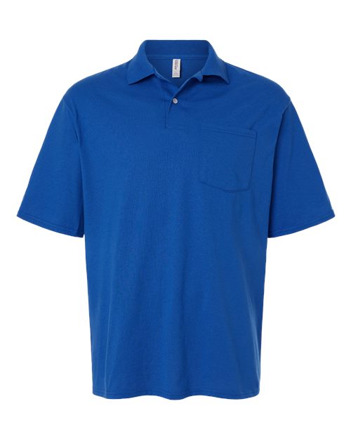 Men's Dri-Power® Polo with Pocket - Royal Front