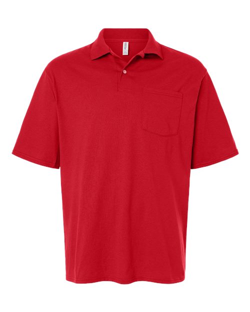 Men's Dri-Power® Polo with Pocket - True Red Front