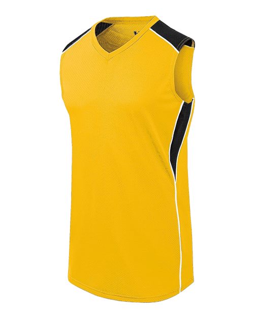 Augusta Sportswear Women's Dynamite Jersey - Athletic Gold/ Black/ White Front