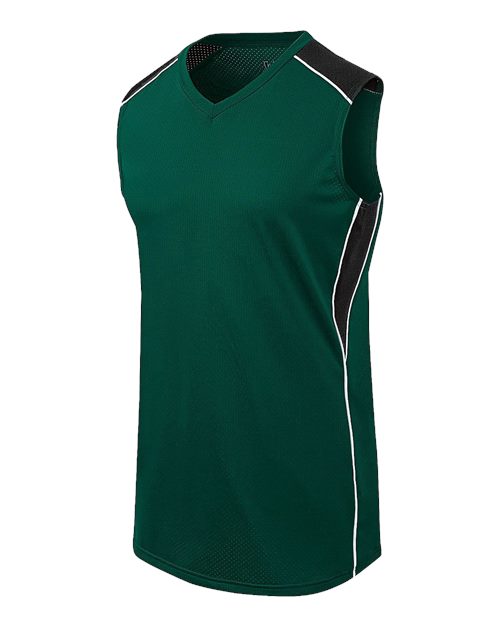 Augusta Sportswear Girls' Dynamite Jersey - Forest/ Black/ White Front